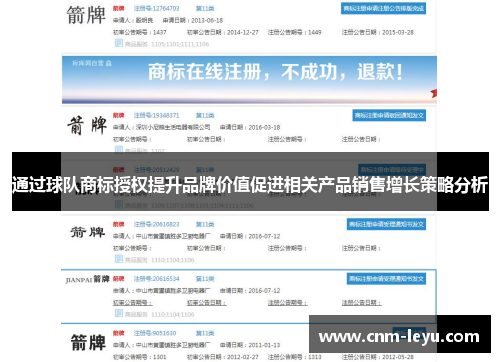 通过球队商标授权提升品牌价值促进相关产品销售增长策略分析